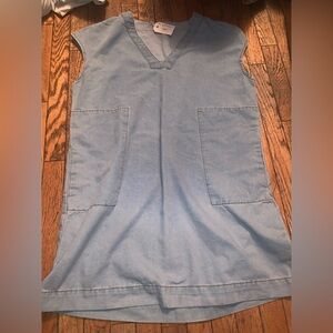 NWT Vintage Gap Banana republic light blue Denim Dress womens large